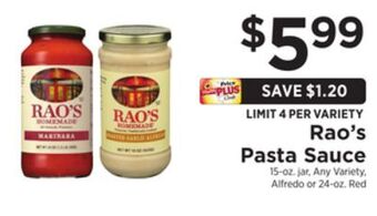 ShopRite Pasta sauce offer