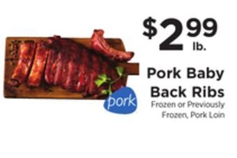 ShopRite Pork baby back ribs offer