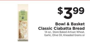 ShopRite Classic ciabatta bread offer