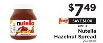ShopRite Hazelnut spread offer