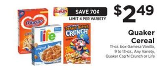 ShopRite Cereal offer
