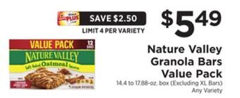ShopRite Granola bars value pack offer