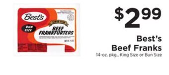 ShopRite Beef franks offer