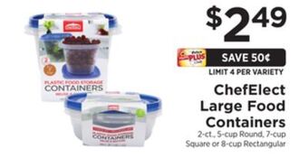 ShopRite Large food containers offer