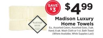 ShopRite Home towels offer