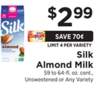 ShopRite Almond milk offer