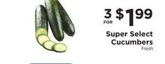 ShopRite Super select cucumbers offer