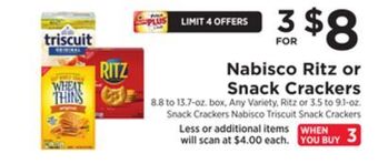 ShopRite Snack crackers offer