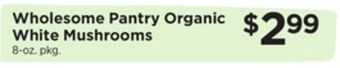 ShopRite Organic white mushrooms offer