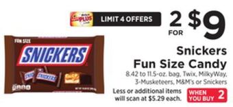 ShopRite Fun size candy offer