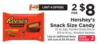 ShopRite Snack size candy offer