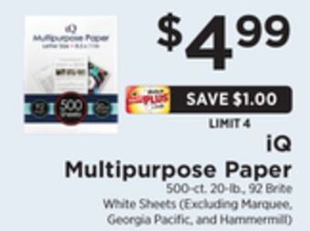 ShopRite Multipurpose paper offer