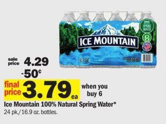 Meijer Ice mountain 100% natural spring water offer