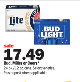 Meijer Bud, miller or coors offer