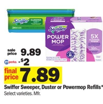 Meijer Swiffer sweeper, duster or powermop refills offer