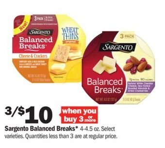 Meijer Sargento balanced breaks offer