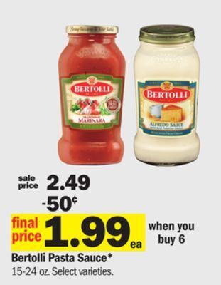 Meijer Bertolli pasta sauce offer