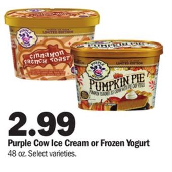 Meijer Purple cow ice cream or frozen yogurt offer