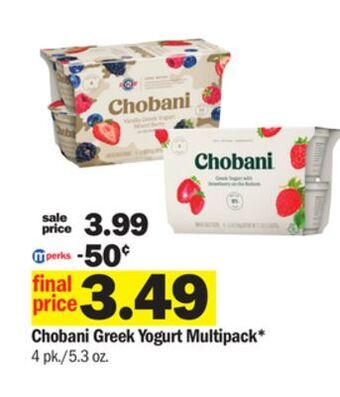 Meijer Chobani greek yogurt multipack offer