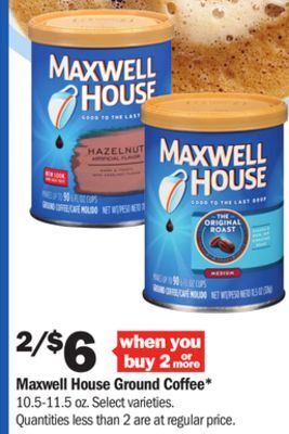 Meijer Maxwell house ground coffee offer