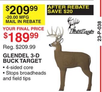 Dunham's Sports Glendel 3-d buck target offer