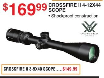 Dunham's Sports Vortex crossfire ii 4-12x44 scope offer