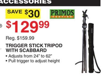 Dunham's Sports Primos trigger stick tripod with scabbard offer