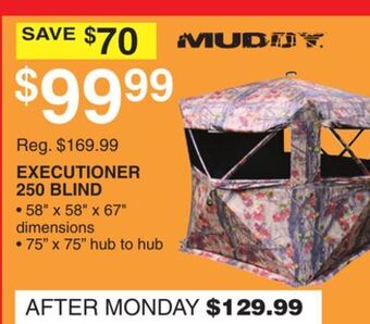 Dunham's Sports Muddy executioner 250 blind offer