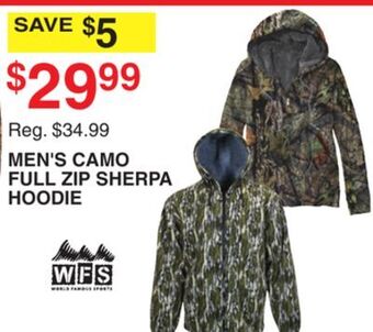Dunham's Sports Wfs men's camo full zip sherpa hoodie offer