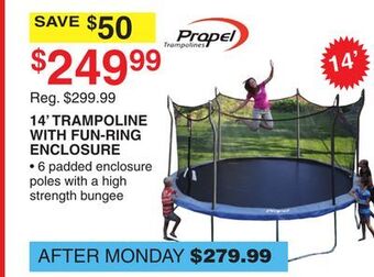Dunham's Sports Prapel 14' trampoline with fun-ring enclosure offer