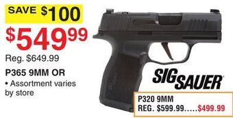 Dunham's Sports Sig sauer p365 9mm offer