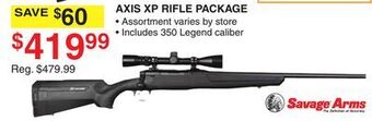 Dunham's Sports Savage arms axis xp rifle package offer