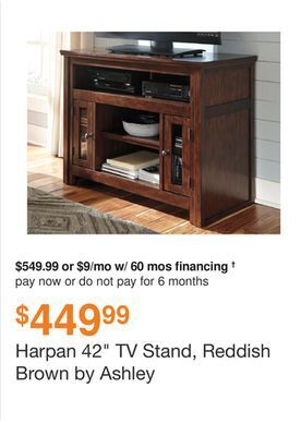 Ashley Furniture Harpan 42 tv stand, reddish brown by ashley offer
