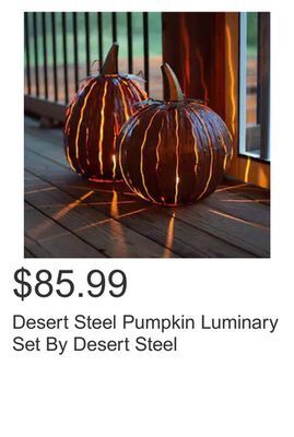 Costco Desert steel pumpkin luminary set by desert steel offer