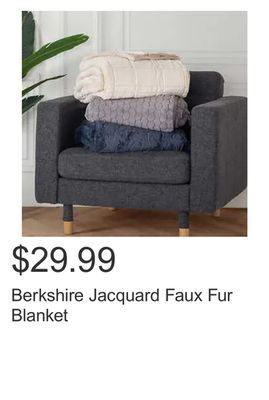 Costco Berkshire jacquard faux fur blanket offer