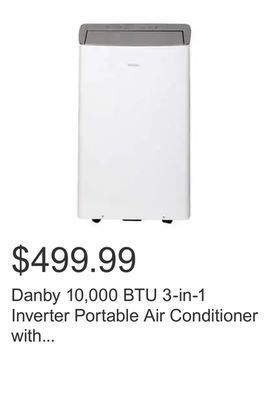 Costco Danby 10,000 btu 3-in-1 inverter portable air conditioner with dehumidifier and fan function offer