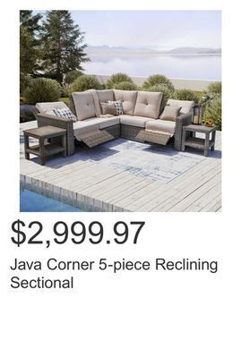 Costco Java corner 5-piece reclining sectional offer