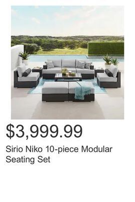 Costco Sirio niko 10-piece modular seating set offer