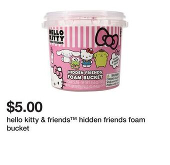 Five Below Hello kitty & friends hidden friends foam bucket offer