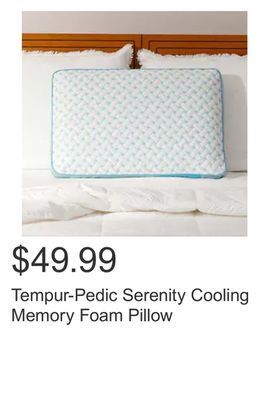 Costco Tempur-pedic serenity cooling memory foam pillow offer