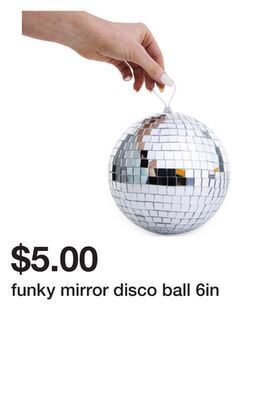 Five Below Funky mirror disco ball 6in offer
