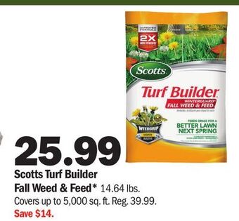 Meijer Scotts turf builder fall weed & feed offer