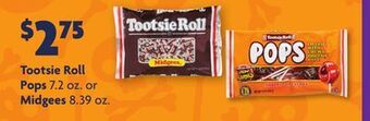 Family Dollar Tootsie roll pops 7.2 oz. or midgees 8.39 oz offer