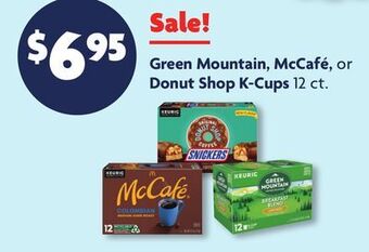 Family Dollar Green mountain, mccafé, or donut shop k-cups offer