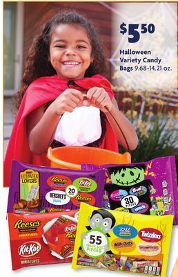 Family Dollar Halloween variety candy bags offer