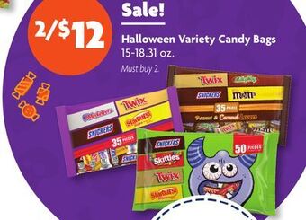 Family Dollar Halloween variety candy bags offer