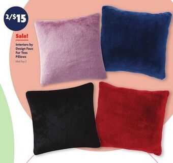 Family Dollar Interiors by design faux fur toss pillows offer