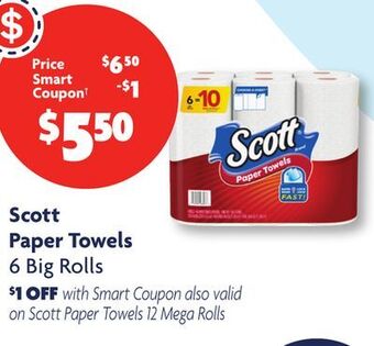 Family Dollar Scott paper towels offer