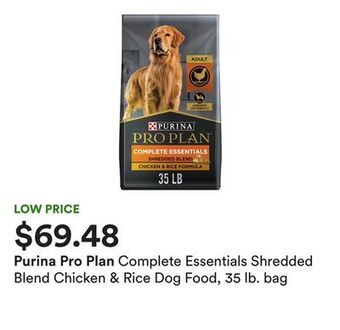 Petco Complete essentials shredded blend chicken & rice dog food, 35 lb. bag offer