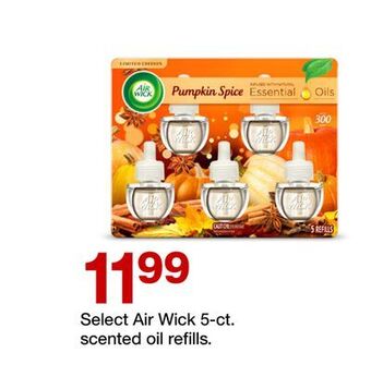 Target Select air wick 5-ct. scented oil refills offer